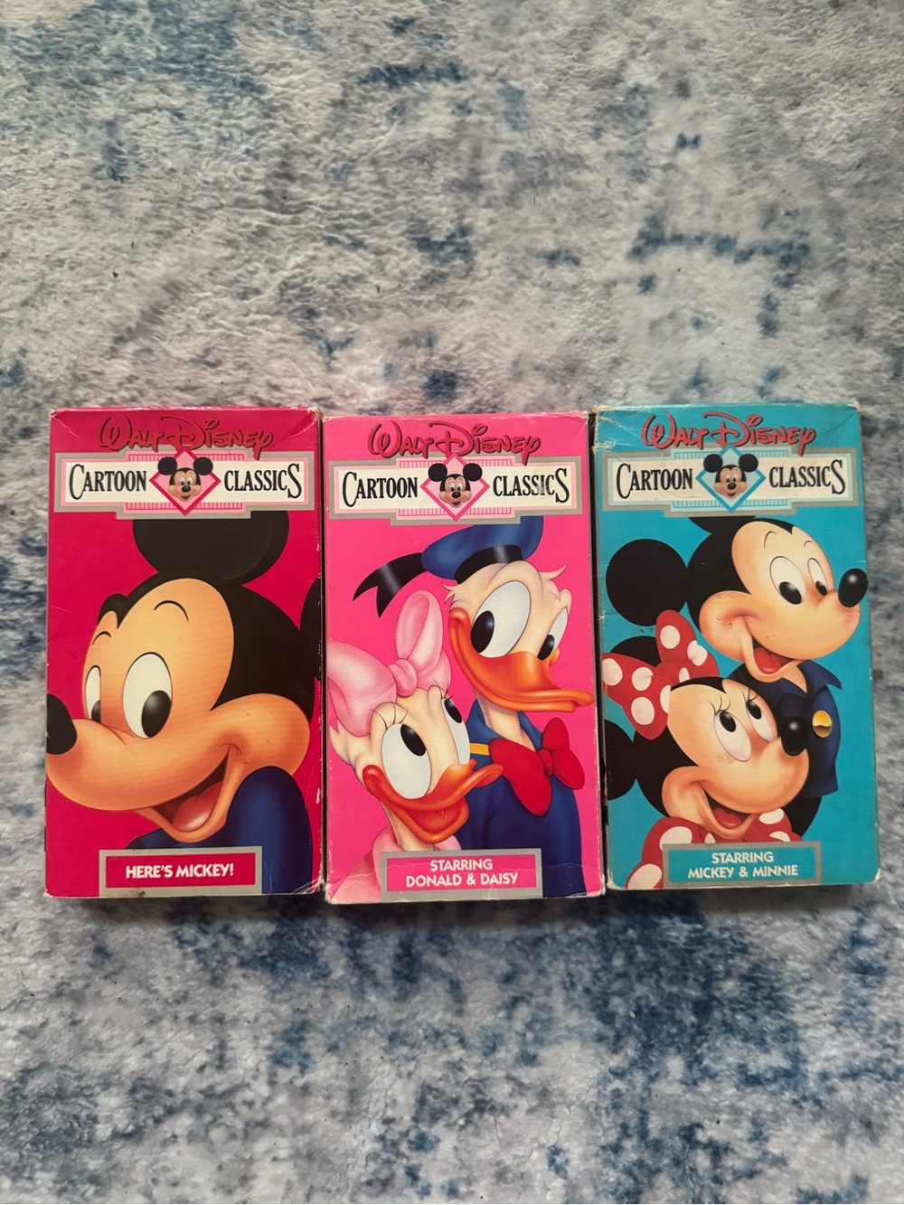 Vintage Walt Disney Cartoon Classics VHS Lot - Mickey, Donald & Daisy, Minnie